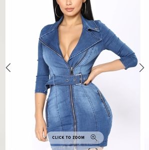 Denim mini dress